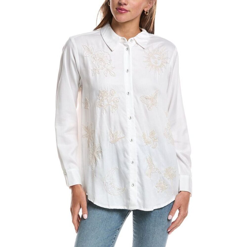 Johnny Was Womens  Anabel Oversized Shirt
